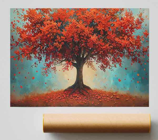 Crimson Autumn'S Embrace Giclee Print