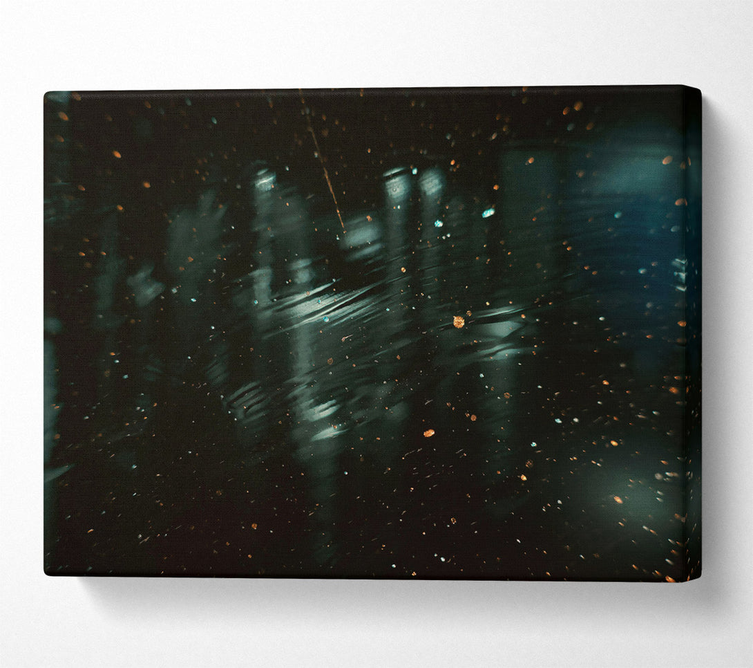  A Canvas Print of Teal Cosmic Dust Canvas Art