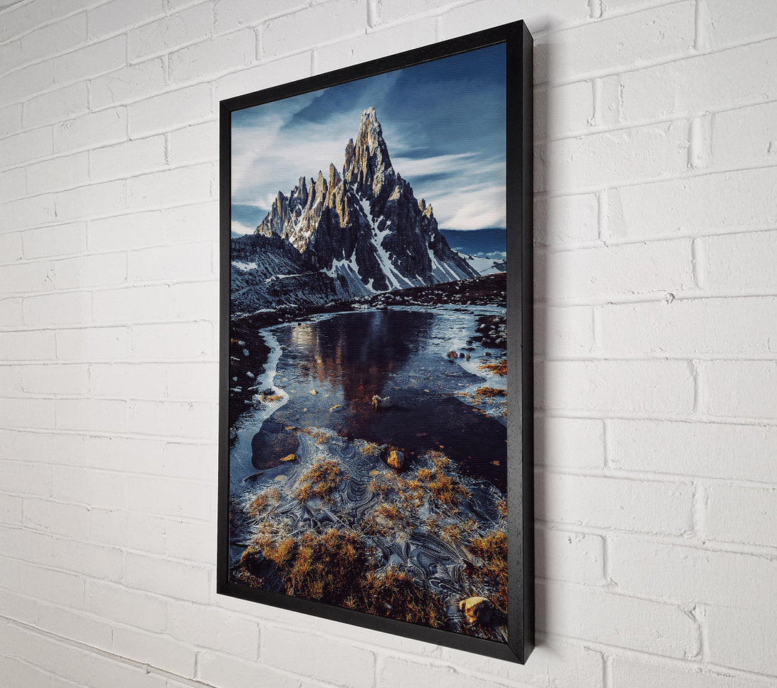  A Canvas Print of Blue Ice Patterns Canvas Print