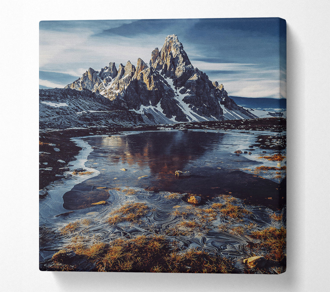  A Canvas Print of Blue Ice Patterns Canvas Print