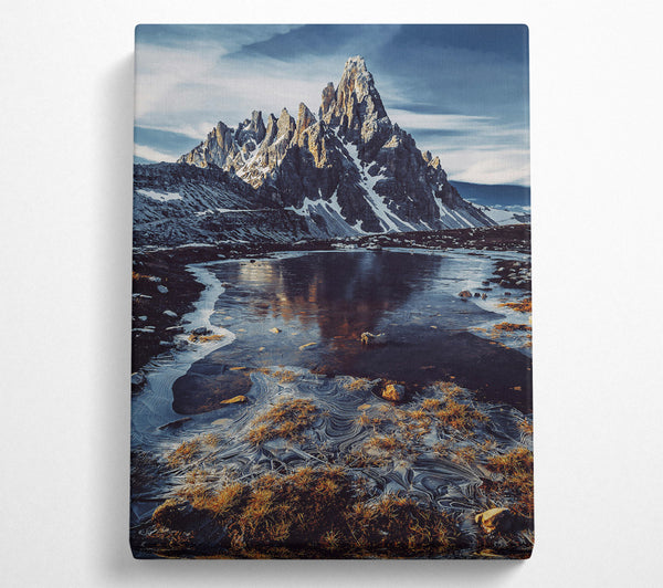  A Canvas Print of Blue Ice Patterns Canvas Print