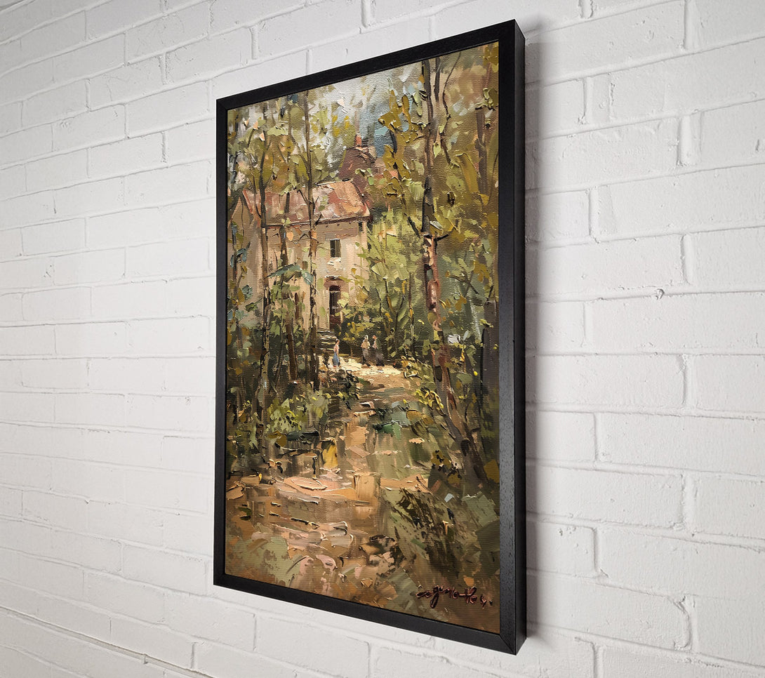  A Canvas Print of Golden Cottage Path Canvas Print