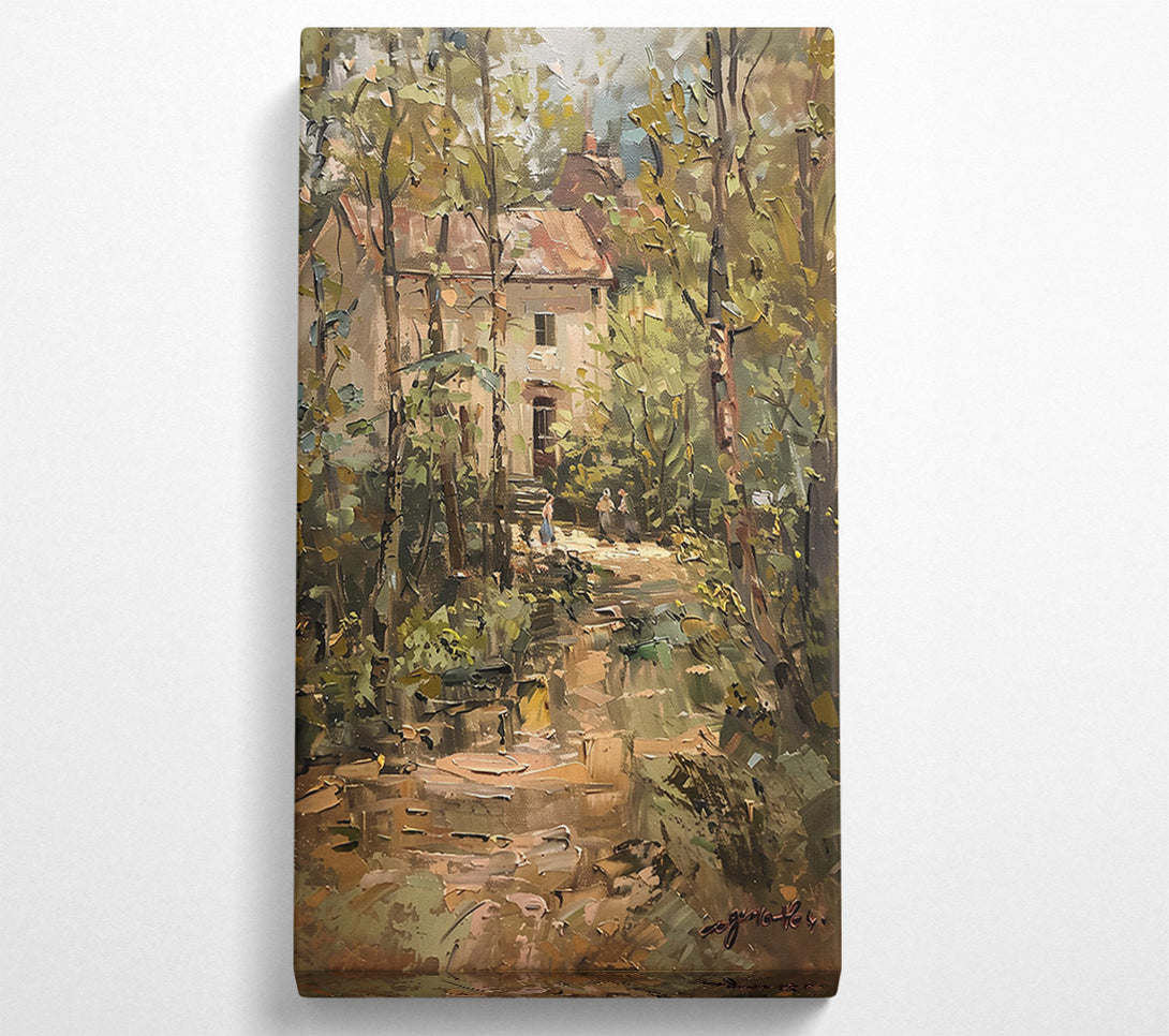  A Canvas Print of Golden Cottage Path Canvas Print