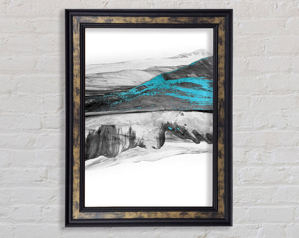Blue  Walnut And Walnut Abstract Framed Print