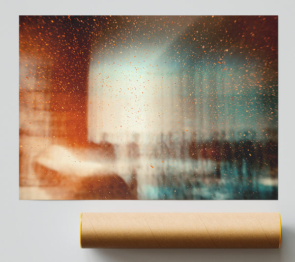 Orange Dust Specks Print