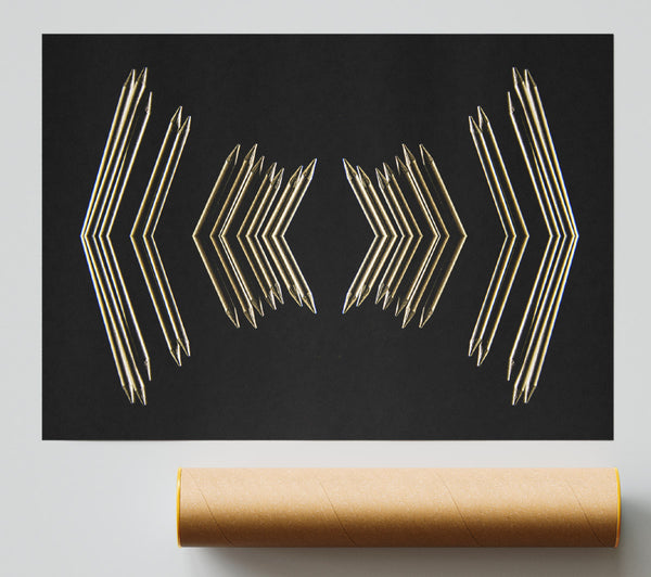 Golden Arrow Reflection Print