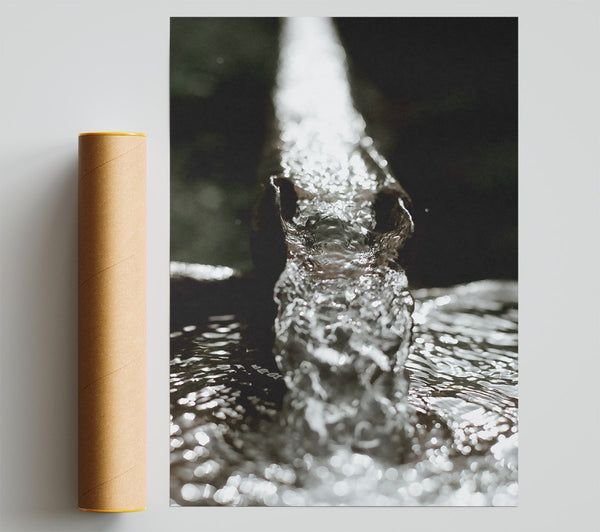 Silver Stream Flowing Giclee Print