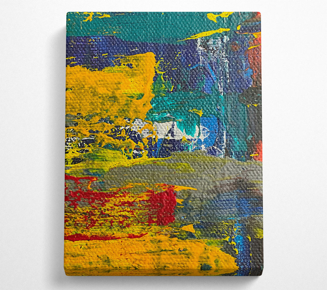  A Canvas Print of Golden Abstract Expressionism Canvas Print