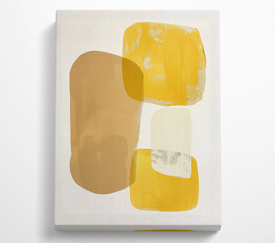 A Canvas Print of Golden Abstract Expressionism Canvas Print
