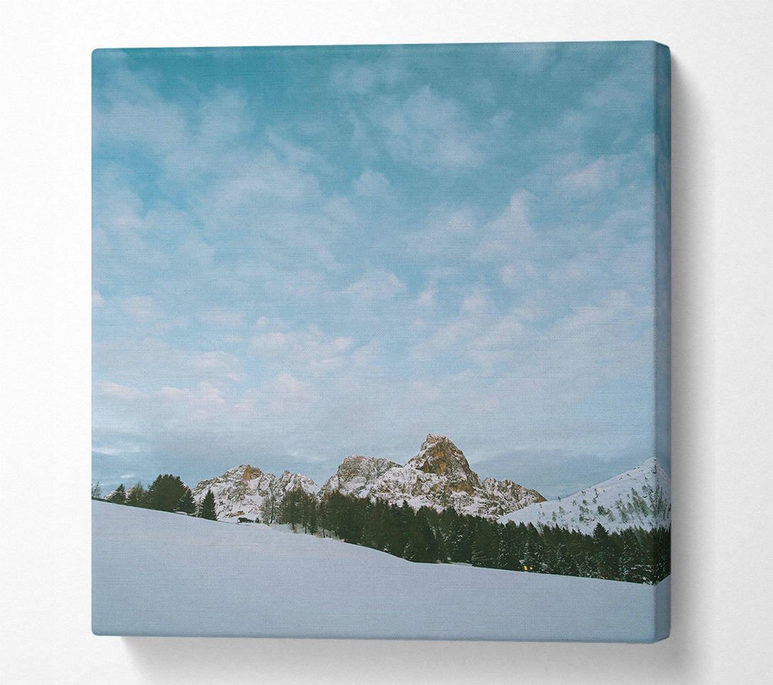  A Canvas Print of Azure Peaks In Snow Canvas Art