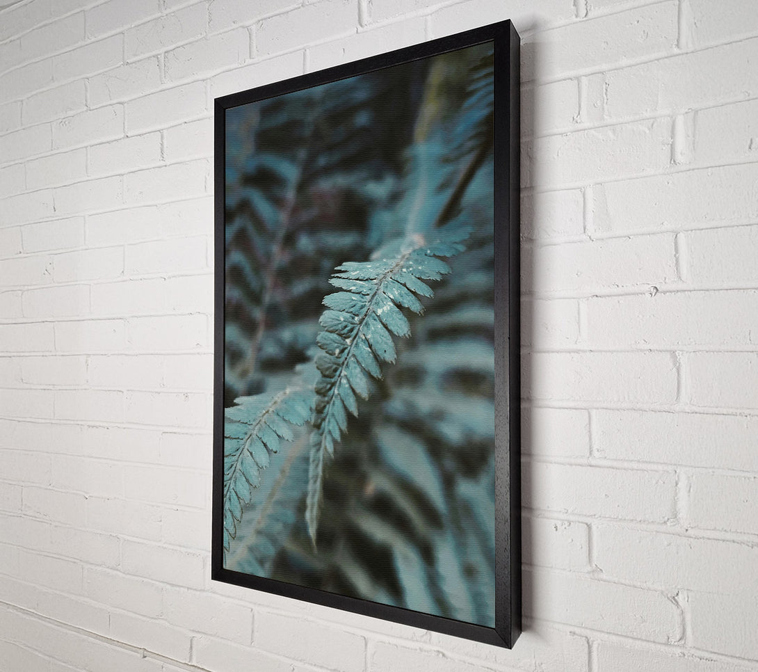  A Canvas Print of Teal Foliage Whispers Canvas Print
