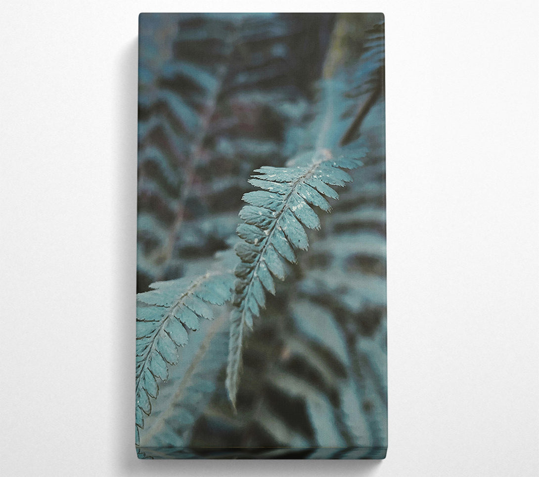  A Canvas Print of Teal Foliage Whispers Canvas Print