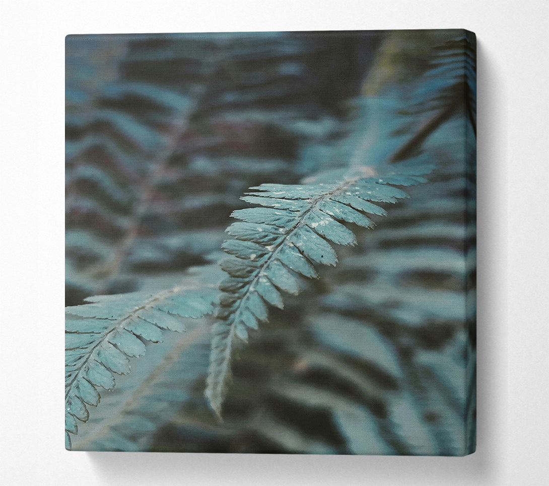  A Canvas Print of Teal Foliage Whispers Canvas Print