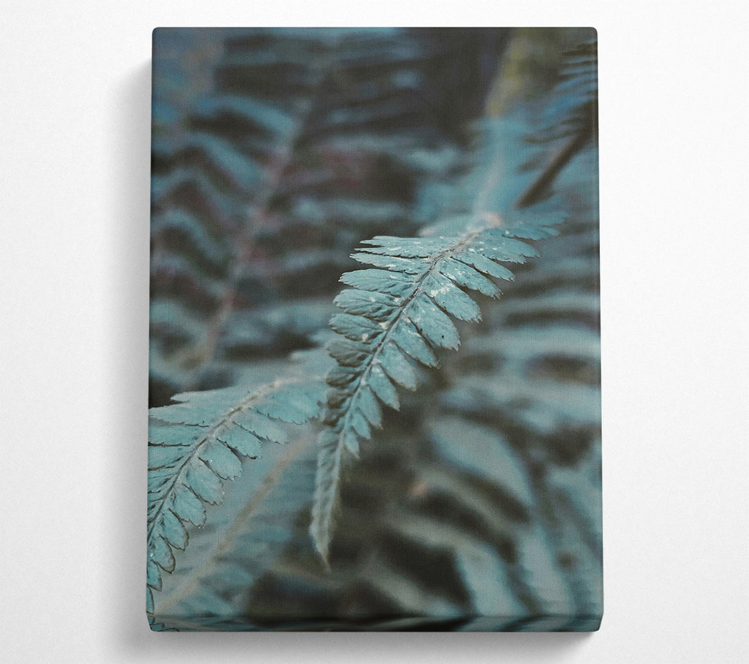  A Canvas Print of Teal Foliage Whispers Canvas Print