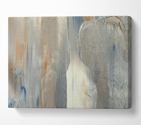  A Canvas Print of Silver Cracked Hues Canvas Wall Art