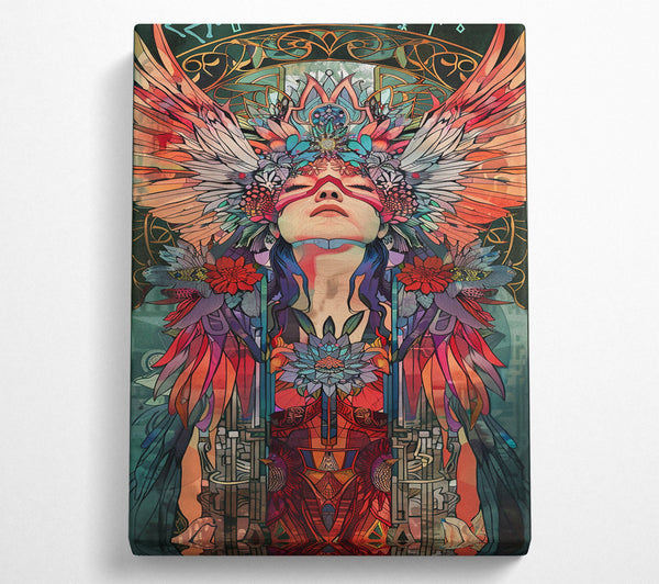  A Canvas Print of Crimson Angel Wings Canvas Art