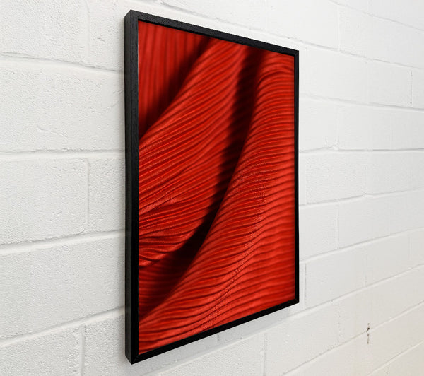 Crimson Pleated Embrace
