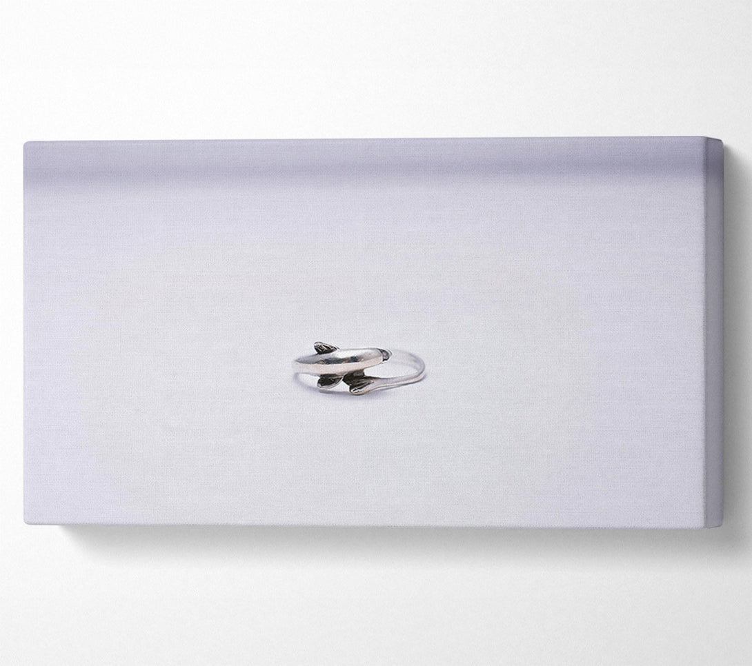  A Canvas Print of Silver Dolphin Ring Canvas Art