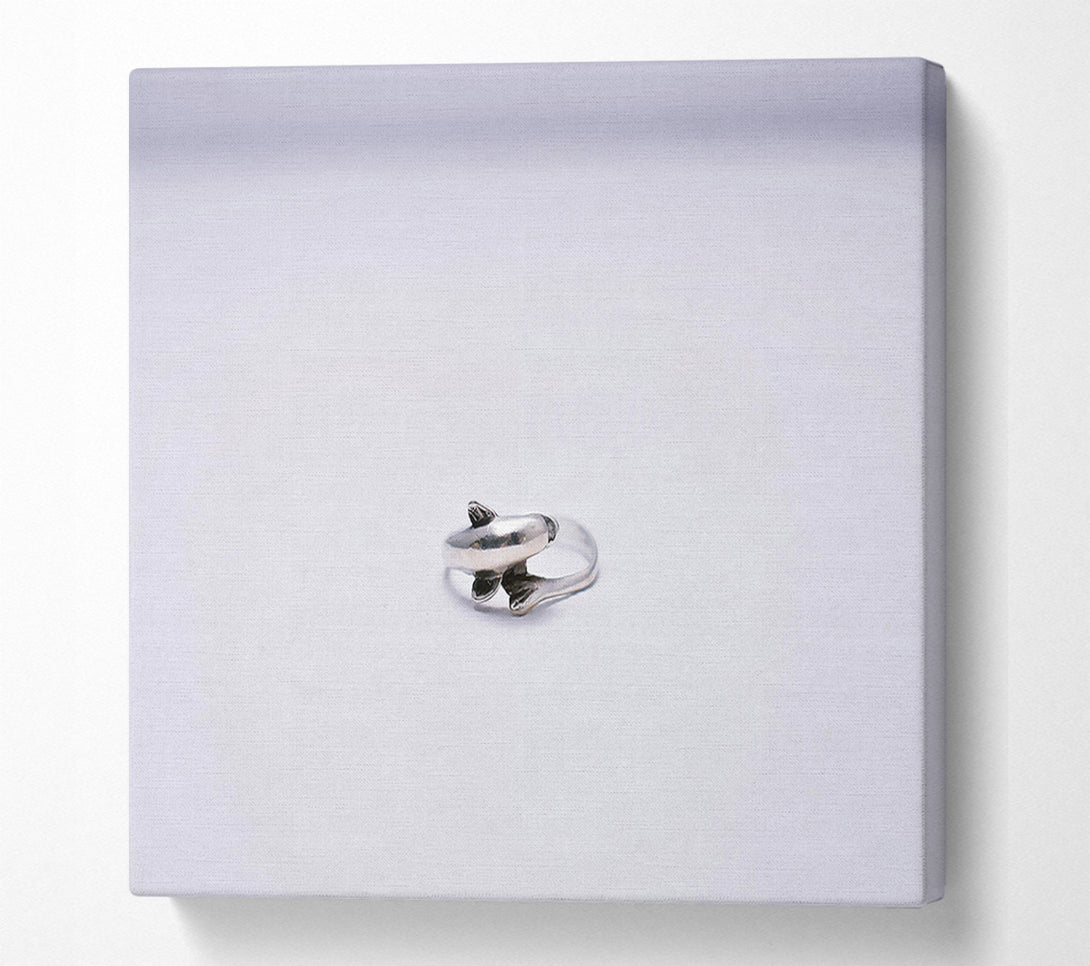  A Canvas Print of Silver Dolphin Ring Canvas Art