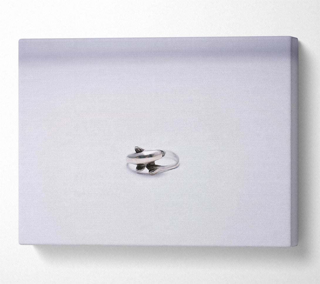  A Canvas Print of Silver Dolphin Ring Canvas Art