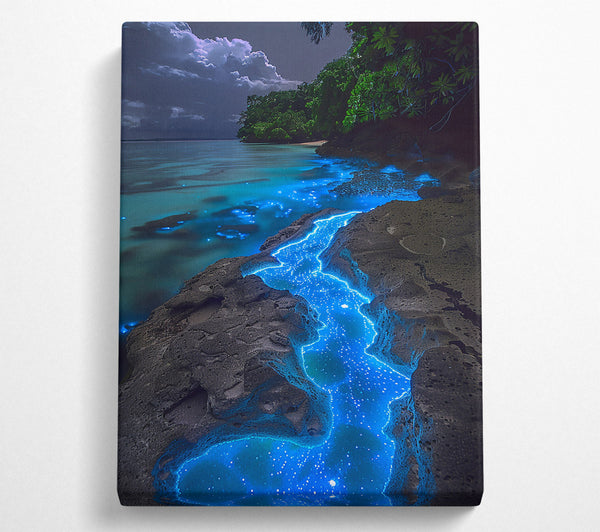  A Canvas Print of Azure Coastal Glow Canvas Print