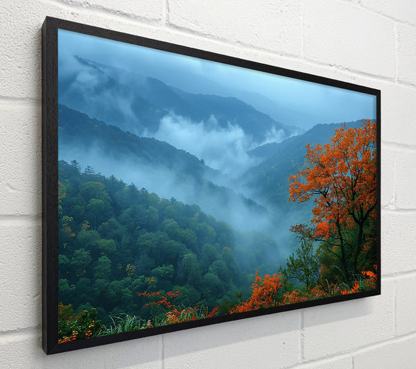 Blue Mist And Autumn Fire