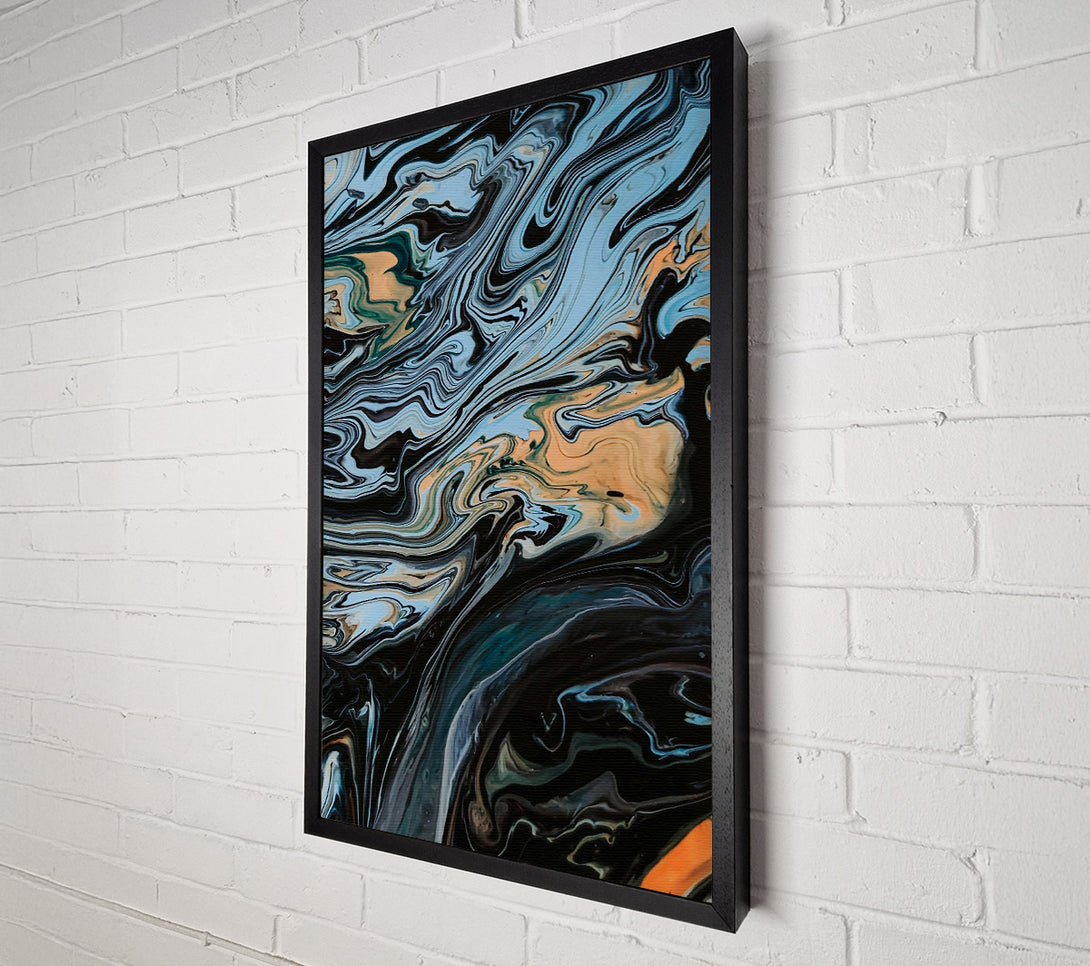  A Canvas Print of Azure Swirls And Lines Canvas Print