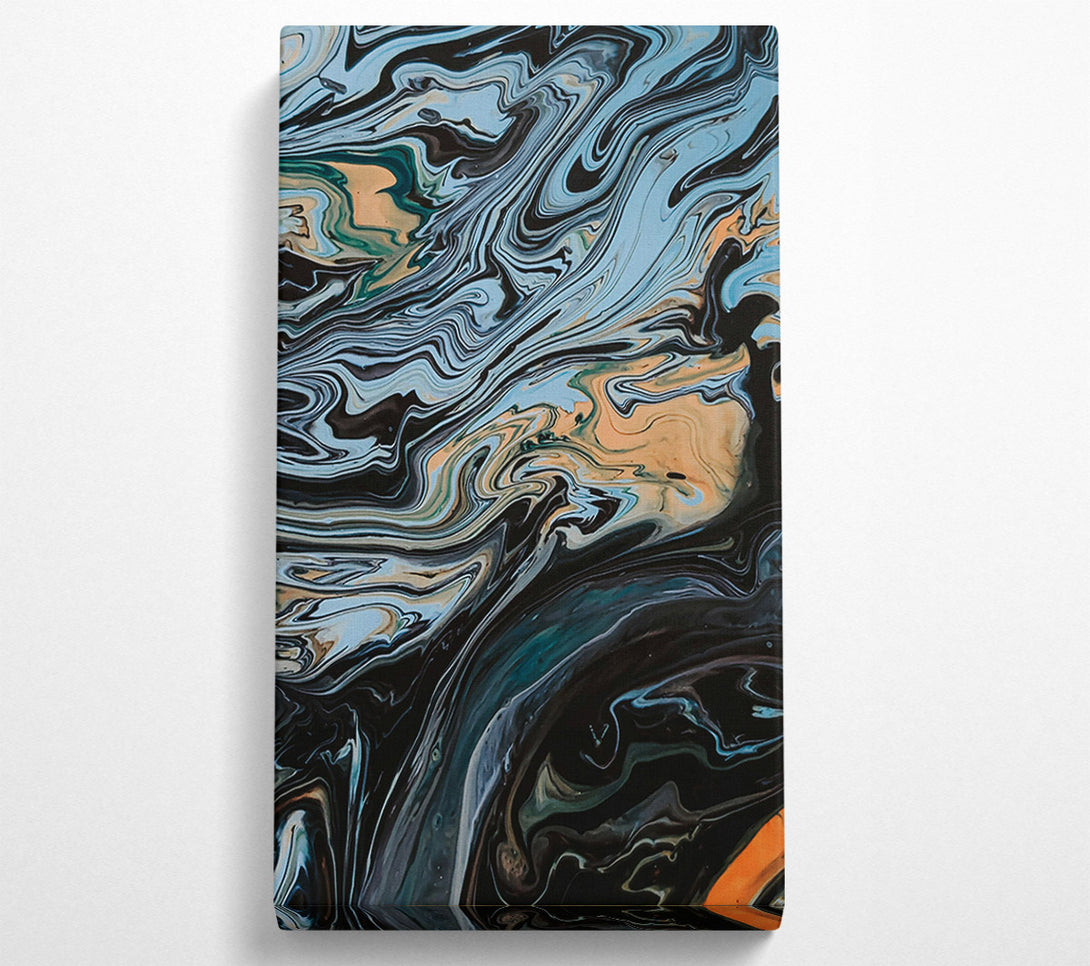  A Canvas Print of Azure Swirls And Lines Canvas Print