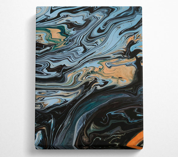  A Canvas Print of Azure Swirls And Lines Canvas Print