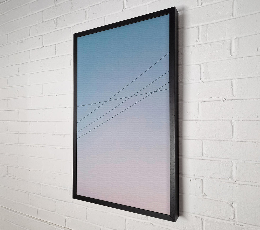  A Canvas Print of Pale Blue Wires Canvas Art
