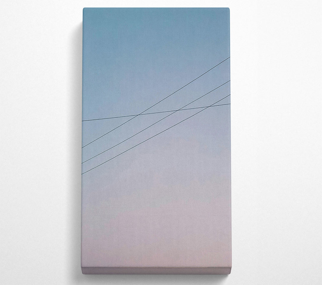  A Canvas Print of Pale Blue Wires Canvas Art