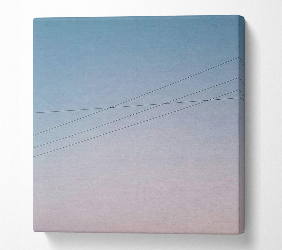  A Canvas Print of Pale Blue Wires Canvas Art