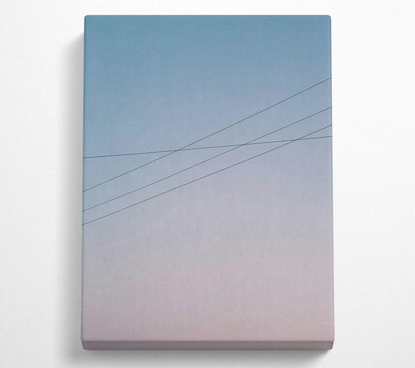  A Canvas Print of Pale Blue Wires Canvas Art