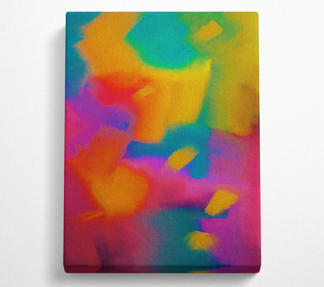  A Canvas Print of Golden Abstract Hues Canvas Wall Art