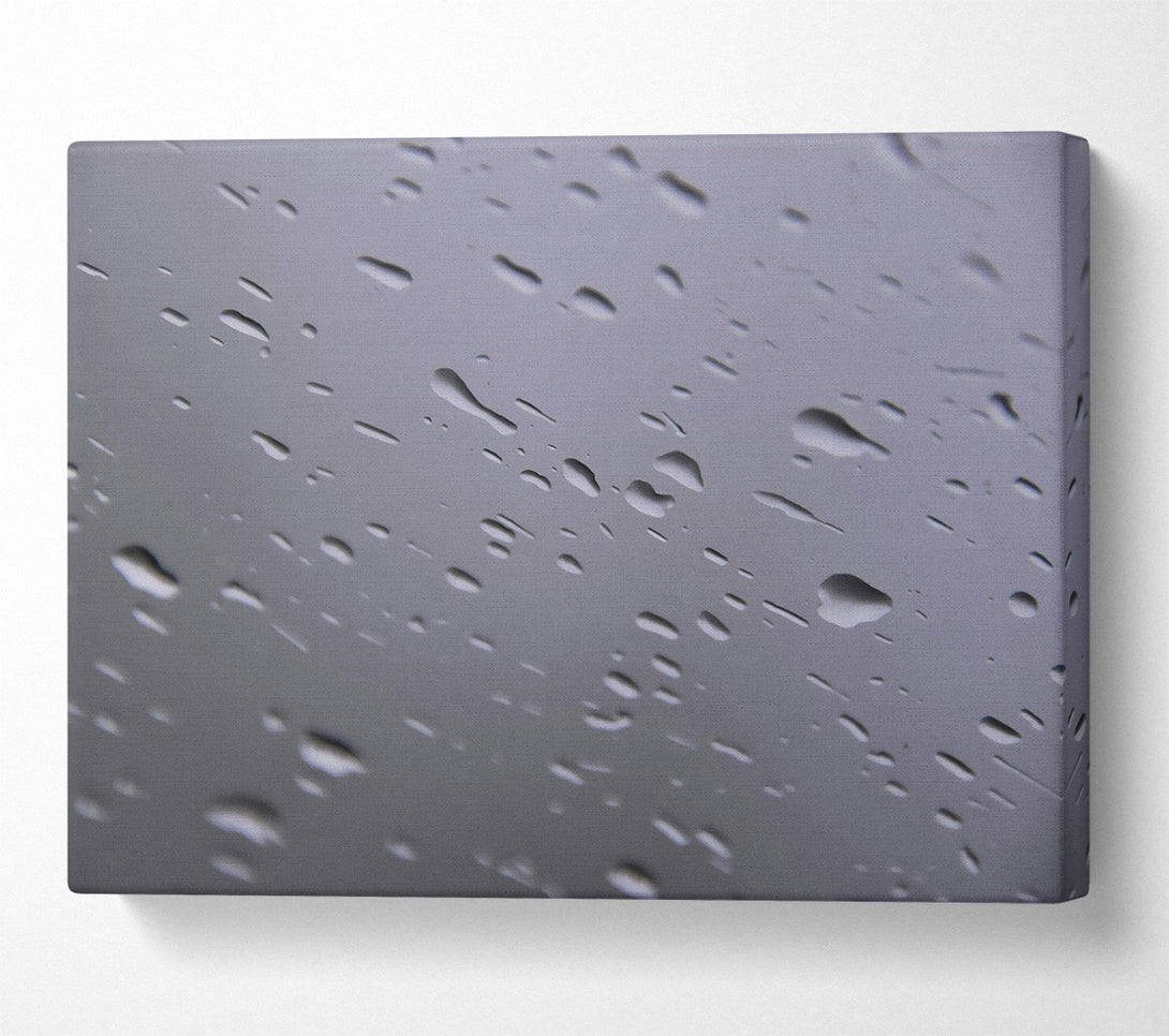  A Canvas Print of Gray Rain Drops Canvas Art