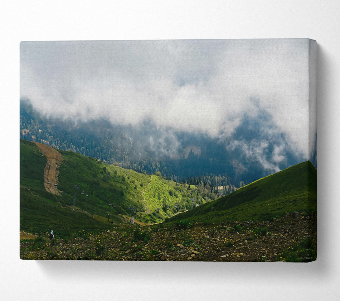  A Canvas Print of Green Mountain Mist Canvas Print