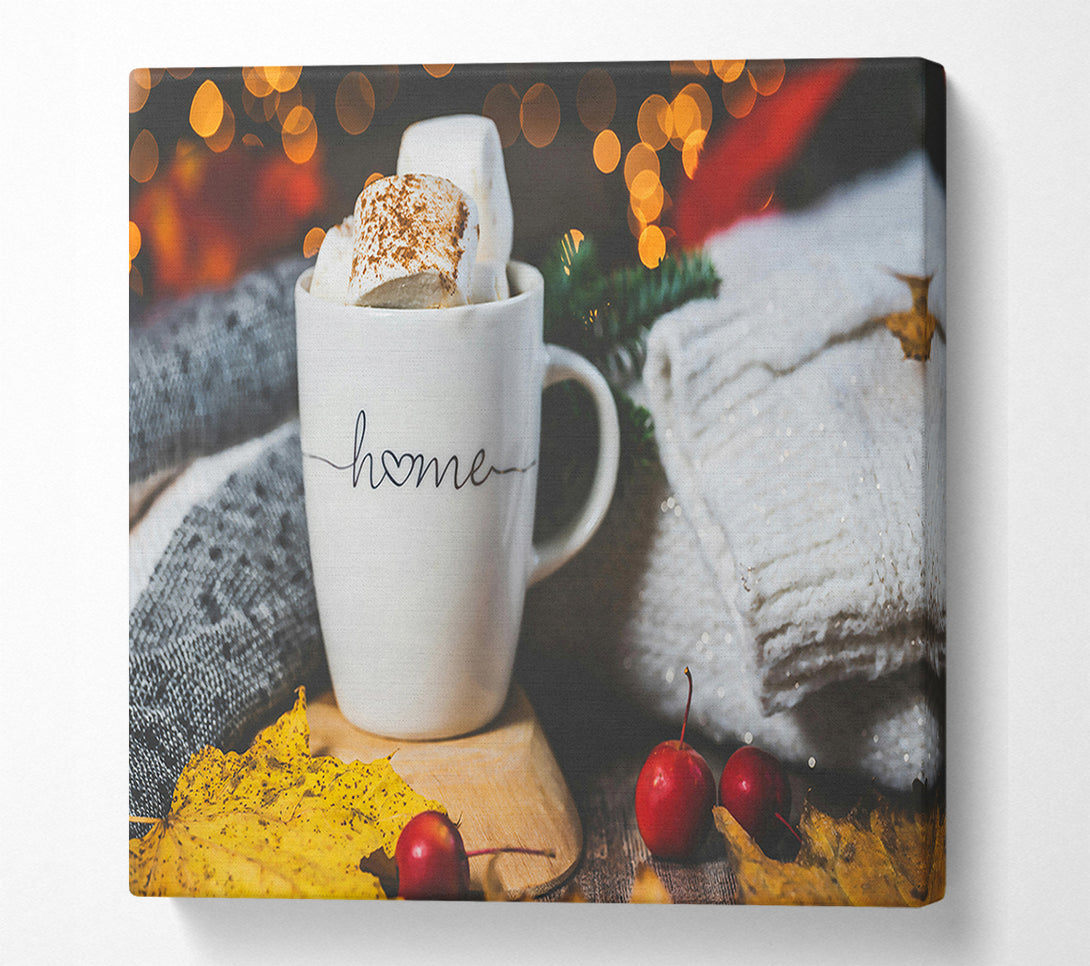  A Canvas Print of Golden Home Cozy Canvas Wall Art