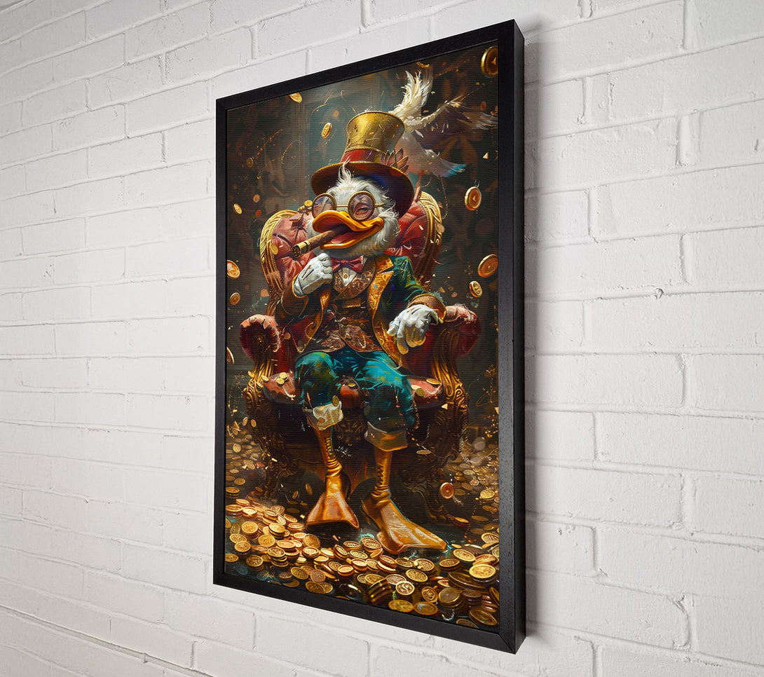  A Canvas Print of Golden Duck'S Wealth Canvas Wall Art