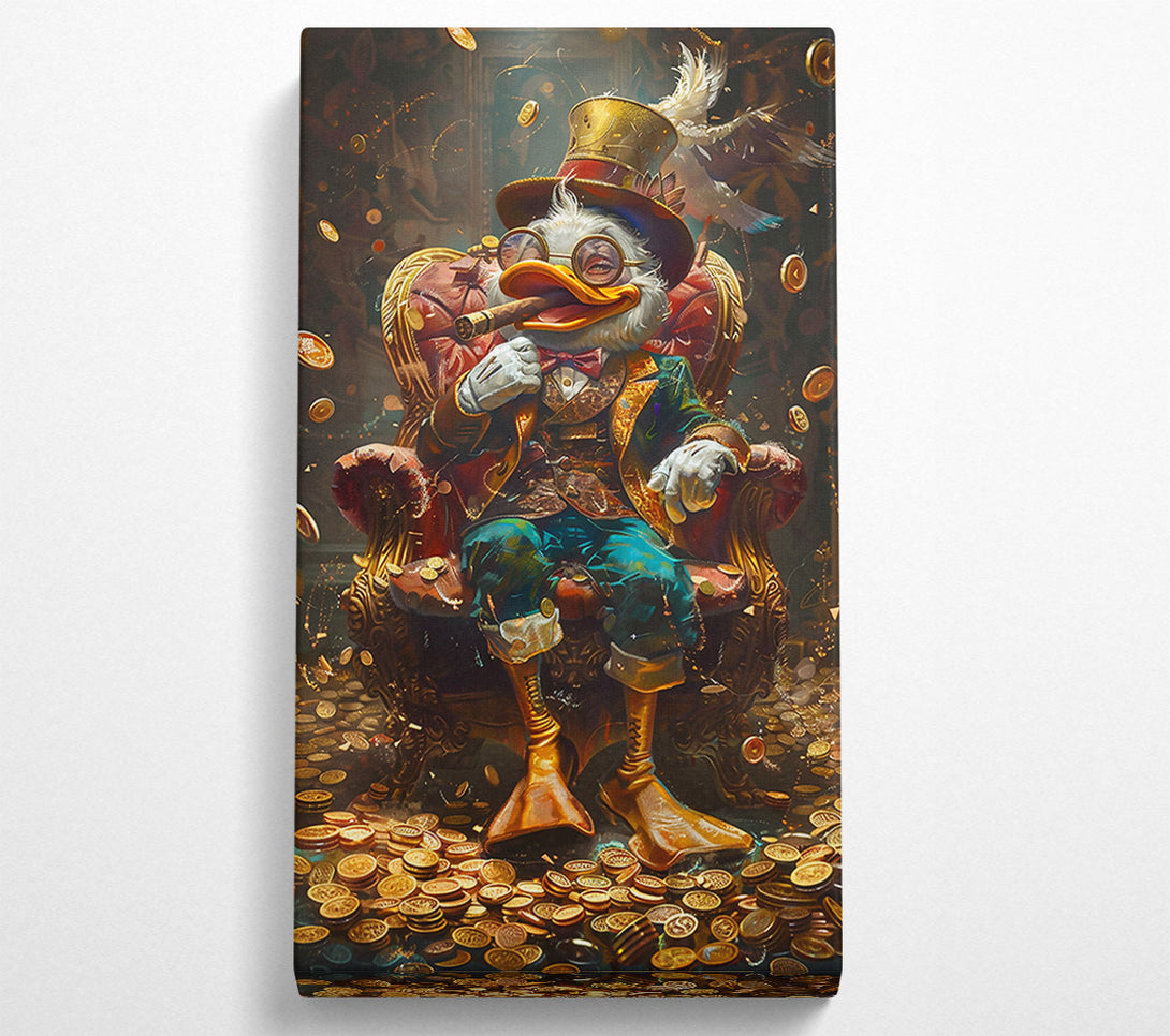  A Canvas Print of Golden Duck'S Wealth Canvas Wall Art