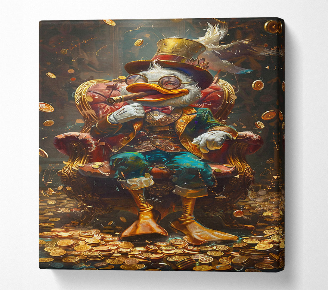  A Canvas Print of Golden Duck'S Wealth Canvas Wall Art