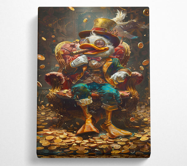  A Canvas Print of Golden Duck'S Wealth Canvas Wall Art