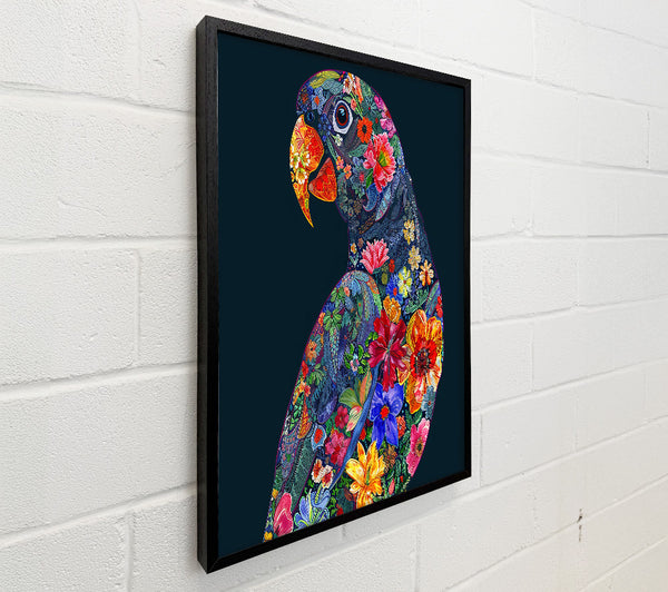 Blue Floral Parrot