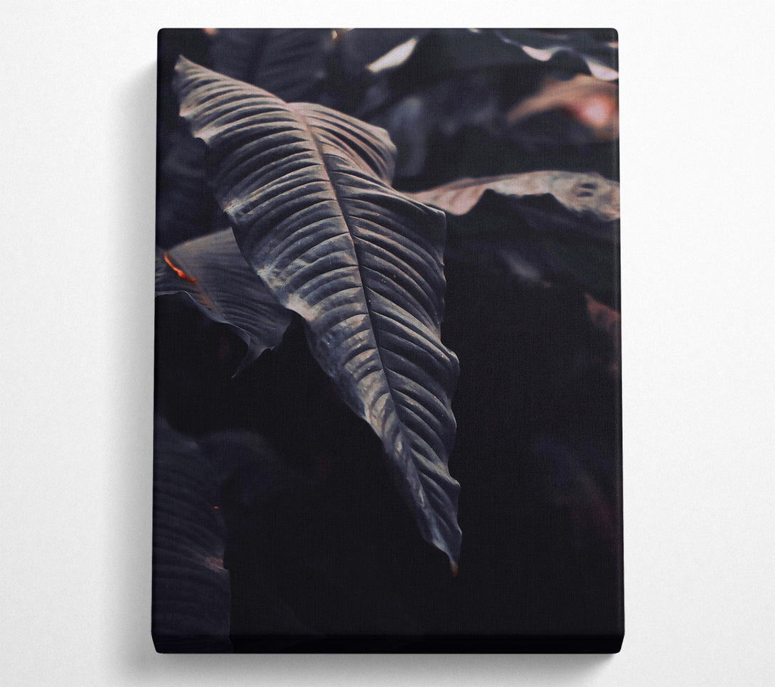  A Canvas Print of Dark Green Veins Canvas Print
