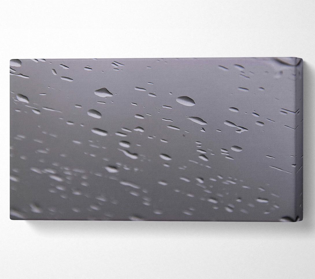 A Canvas Print of Grey Raindrops Falling Canvas Wall Art