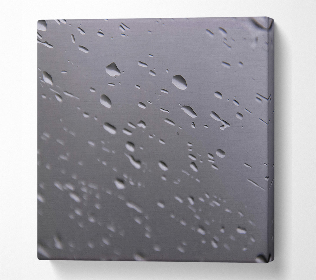  A Canvas Print of Grey Raindrops Falling Canvas Wall Art