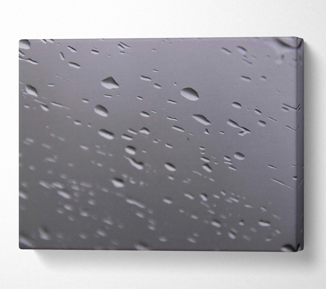  A Canvas Print of Grey Raindrops Falling Canvas Wall Art