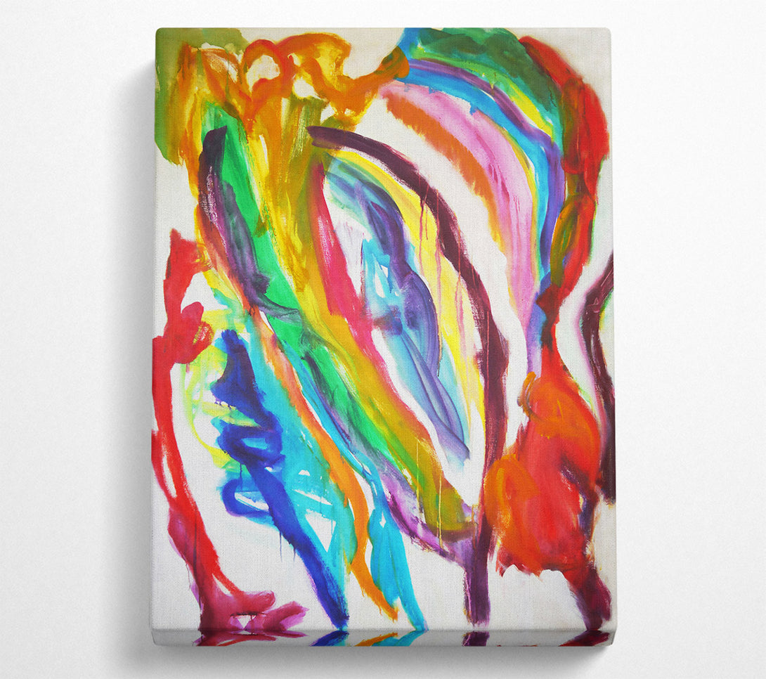  A Canvas Print of Crimson Abstract Burst Canvas Print