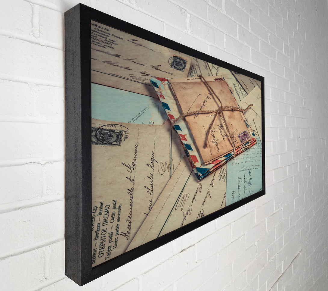  A Canvas Print of Tan Tied Letters Canvas Wall Art