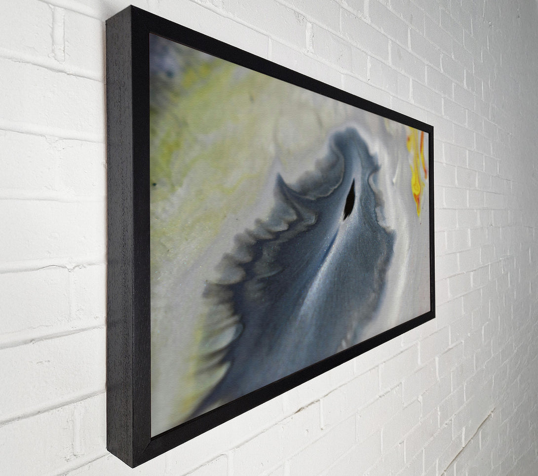  A Canvas Print of Silver Blue Swirl Canvas Wall Art