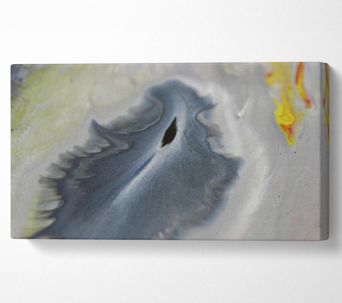  A Canvas Print of Silver Blue Swirl Canvas Wall Art